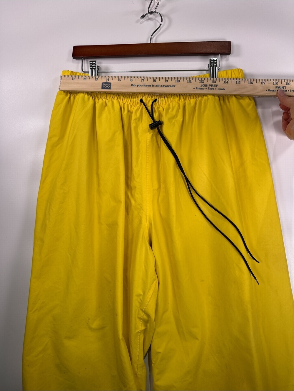 Walls Rain Pants Water-Pruf Vintage Drawstring Nylon Yellow XL - Picture 13 of 16
